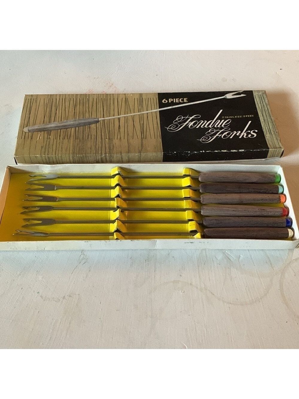 Vintage fondue fork set